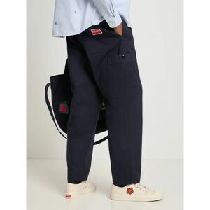 KENZO Pants Mens XXL Black Straight Cargo Jogpants Relaxed Elastic Waist $395